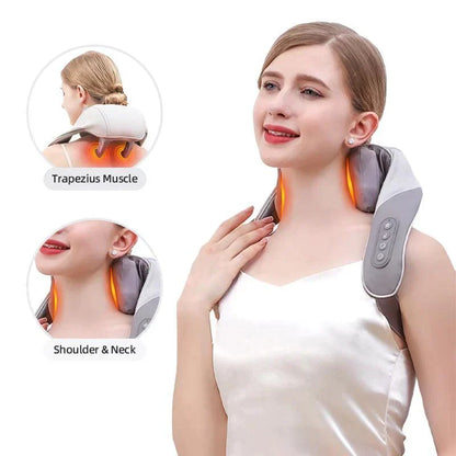 Neck shoulder back waist kneading massager