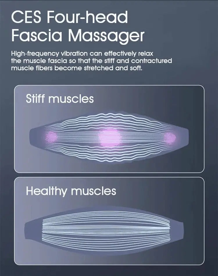 Professional fascia massager with four heads