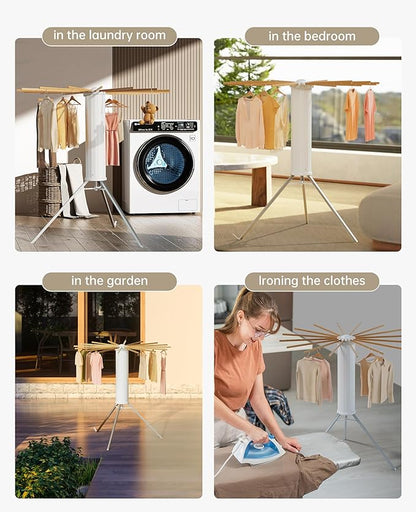 Foldable Tripod Clothes Drying Rack