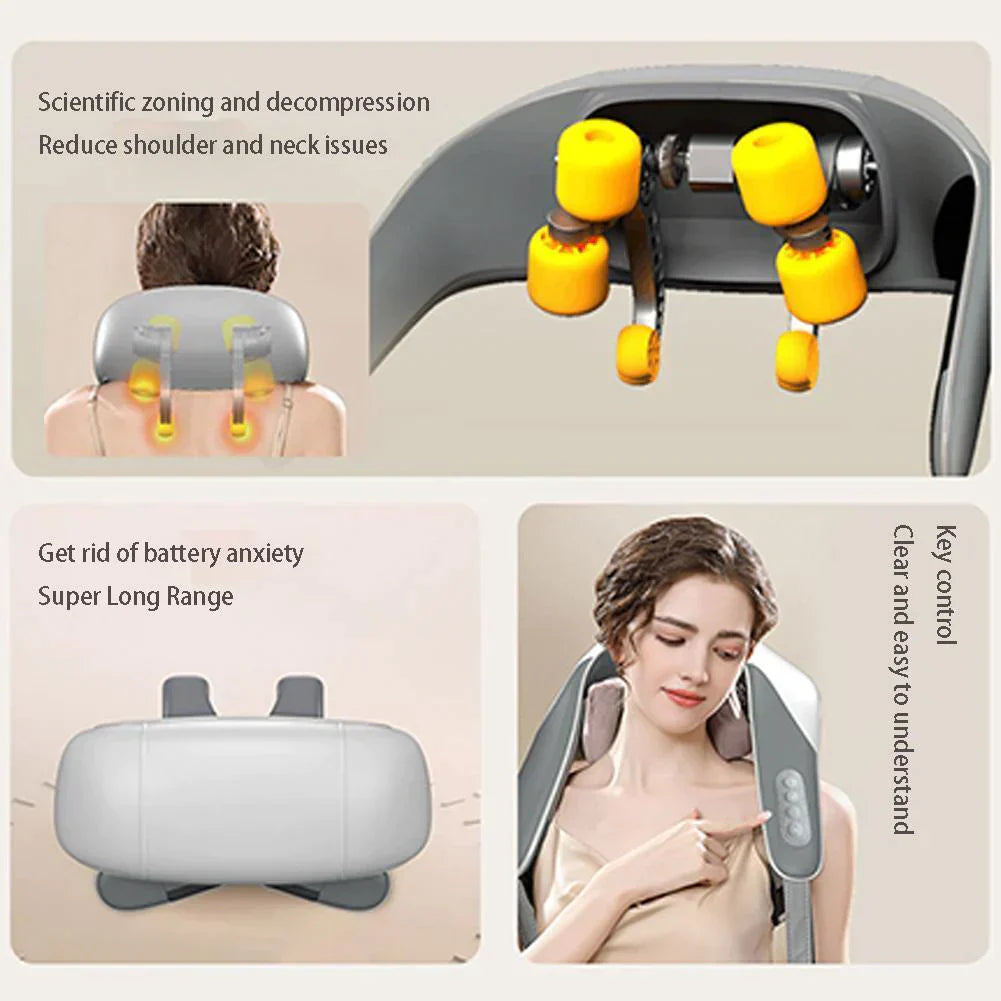 Neck shoulder back waist kneading massager