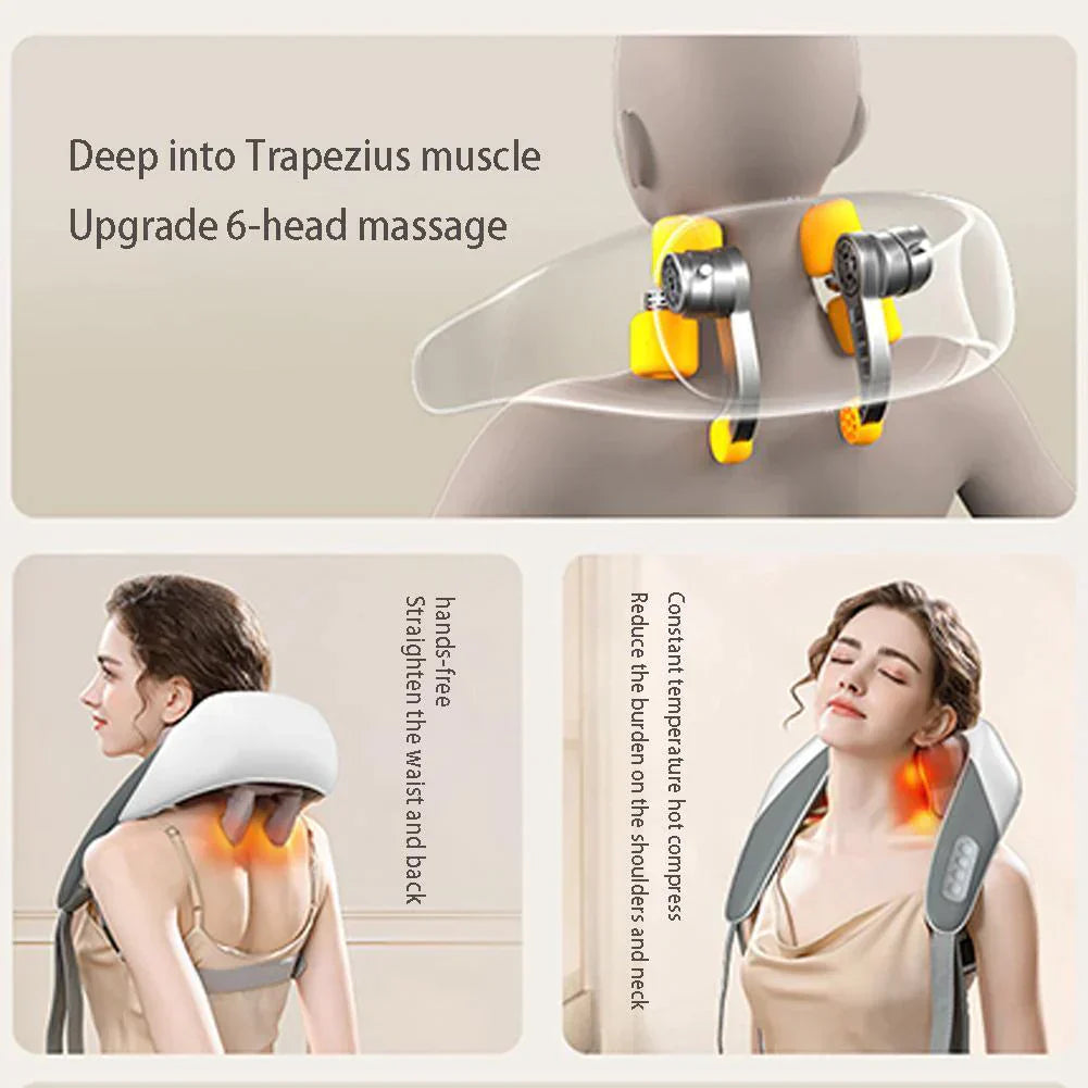 Neck shoulder back waist kneading massager